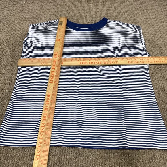 Loft Top Blue White Striped Cap Sleeve Women’s Size XS - Picture 2 of 11